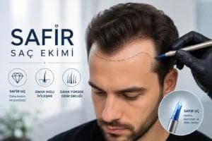 Safir saç ekimi, FUE tekniğinde kullanılan safir uçlar sayesinde daha hassas kanal açılmasını sağlayarak doğal görünümlü, sık ve estetik sonuçlar elde edilmesine yardımcı olur.