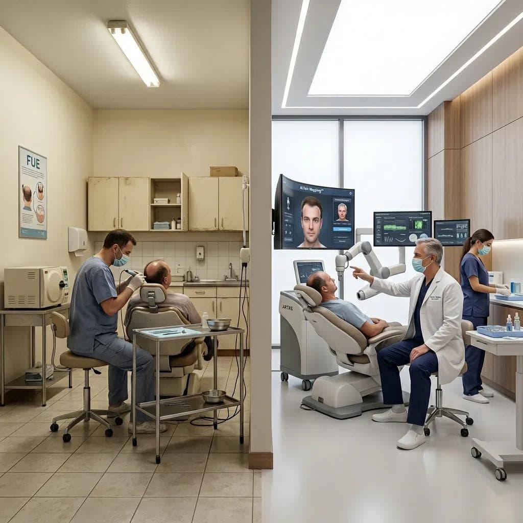 Klinikler arasındaki Fiyat farkı ve kalite farkını gösteren karşılaştırmalı görsel