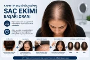 Kadın tipi saç dökülmesinde saç ekimi başarı oranı